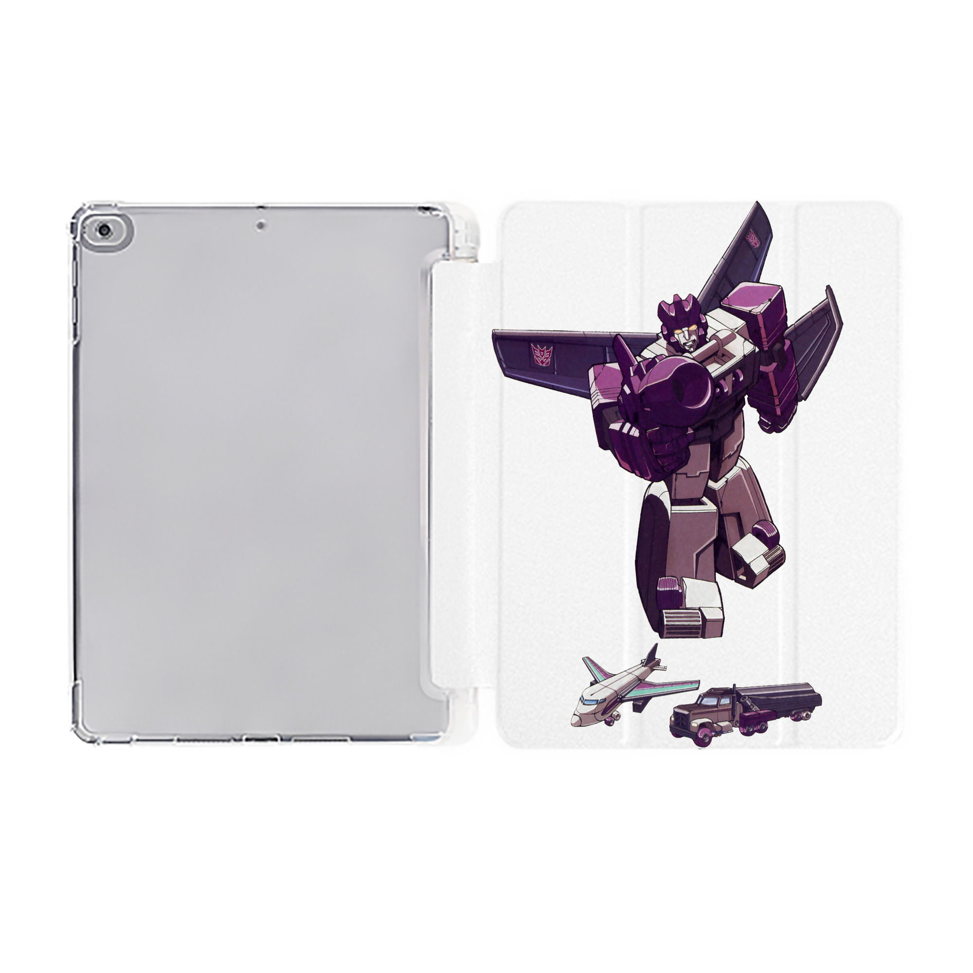（画像用）  IPad ケース ペン収納付き 三つ折りスタンド PUレザー×シリコン 対応機種9.5/10.5/10.9インチ